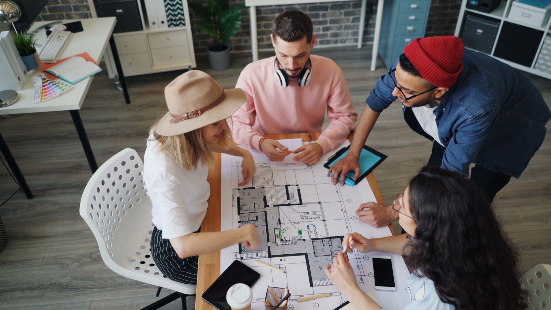 A multidisciplinary team working together around a table